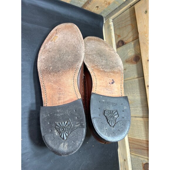 Executive Imperial Long Wing Tip Oxford Shoes Brown Leather US 12 D Mens Classic - Picture 10 of 13